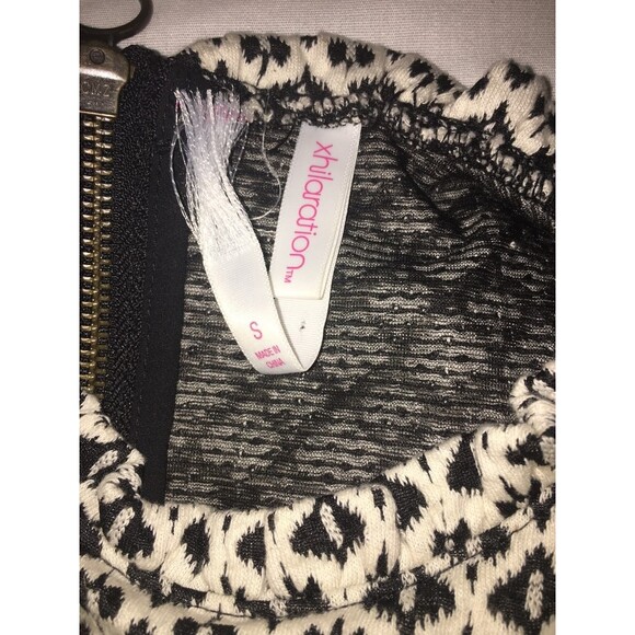 Xhilaration dress Womens Small cream black sleeveless knit Preppy Minimalist 60s - Picture 4 of 8